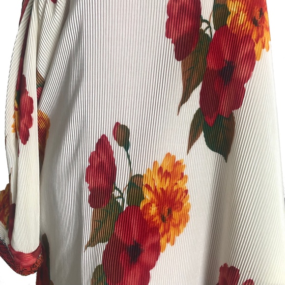 Virginie Paris Micro Pleated 2 Pc Dress Floral Vintage France - Picture 11 of 12